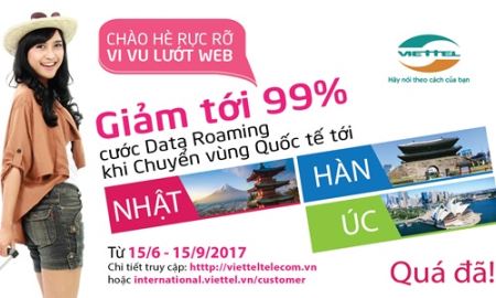 Viettel giảm tới 99% cước data roaming Nhật – Hàn – Úc