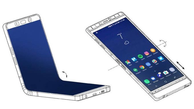 Samsung được cấp sáng chế cho smartphone có thể gập 3