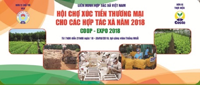 350 gian hàng của HTX tại Hội chợ xúc tiến thương mại cho các HTX năm 2018