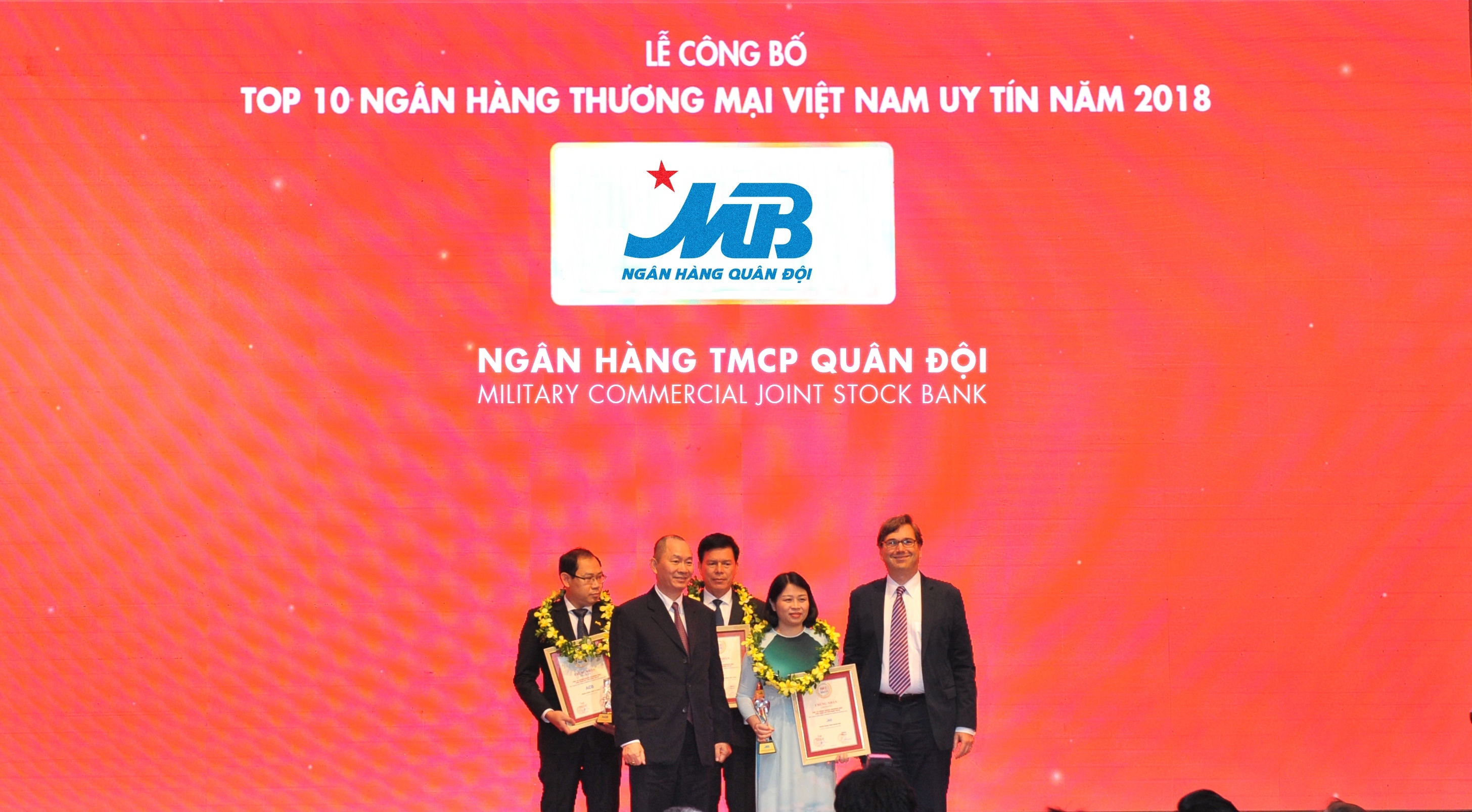 MB thăng hạng trong TOP 10 Ngân hàng thương mại Việt Nam uy tín năm 2018