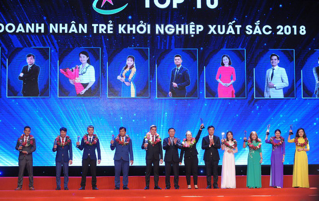 Vinh danh 10 Doanh nhân trẻ khởi nghiệp xuất sắc 2018