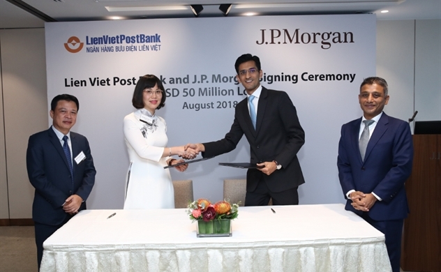 LienVietPostBank vay 50 triệu USD từ Ngân hàng JPMorgan Chase