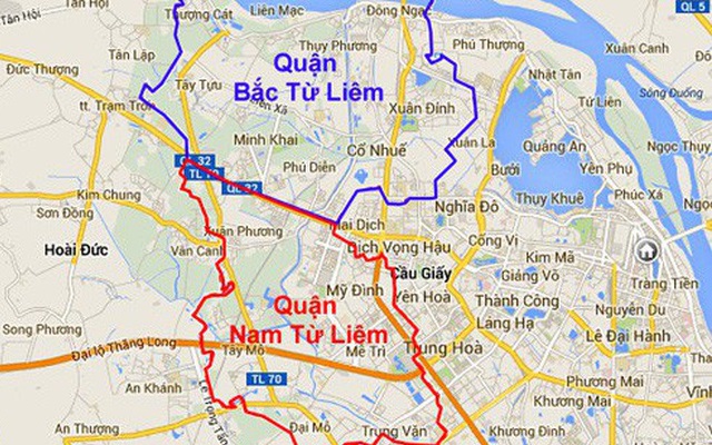 Hà Nội: Dự kiến 2 phường thuộc quận Nam Từ Liêm, Bắc Từ Liêm sẽ về Cầu Giấy