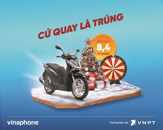 Cơ hội trúng SH125i khi nạp thẻ cào 50.000 đồng của VinaPhone