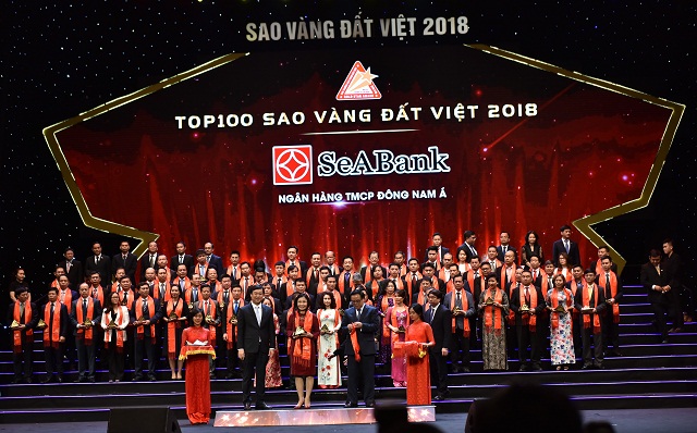SeABank nhận giải thưởng sao vàng đất việt và thương hiệu dẫn đầu việt nam 2018