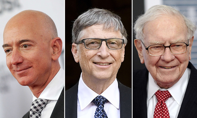 <p class="Normal">
Tạp chí Forbes vừa công bố bảng xếp hạng hàng năm về những cá nhân giàu nhất thế giới. 10 nhân vật đứng đầu thế giới đang sở hữu khối tài sản với tổng trị giá hơn 740 tỷ USD.</p><p class="Normal">(Ảnh: Dennis Van Tine / STAR MAX / AP / SIPA, Isopix / SIPA, FMB / WENN.COM / SIPA)</p>