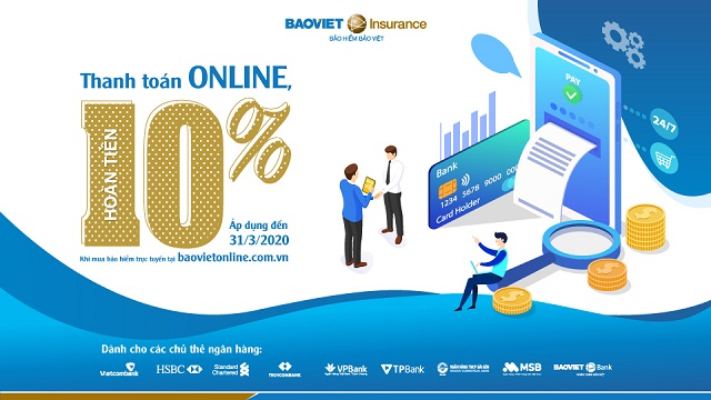 Bảo hiểm Bảo Việt triển khai chương trình “Thanh toán online, nhận ngay ưu đãi”