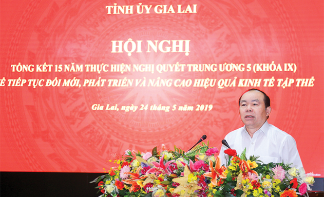 Chủ tịch Nguyễn Ngọc Bảo khẳng định sẽ giúp Gia Lai xây dựng mô hình HTX gắn với chuỗi giá trị