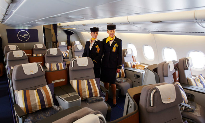 <p class="Normal">
<strong>9. Lufthansa</strong></p><p class="Normal">Xếp hạng năm 2018: thứ 7</p><p class="Normal">Lufthansa đã giành được danh hiệu hãng hàng không tốt nhất châu Âu và hạng nhất tốt nhất châu Âu. Photo: Lufthansa</p>