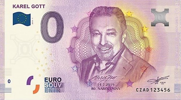 Séc phát hành đồng Euro kỷ niệm in chân dung danh ca nổi tiếng Karel Gott