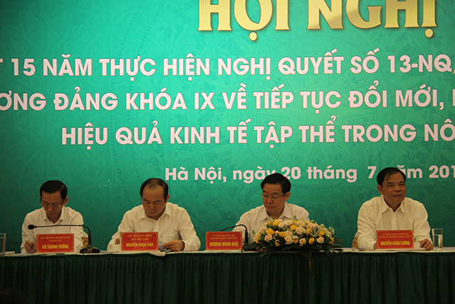 Phó Thủ tướng Vương Đình Huệ chủ trì Hội nghị tổng kết 15 năm thực hiện Nghị quyết Trung ương về kinh tế tập thể