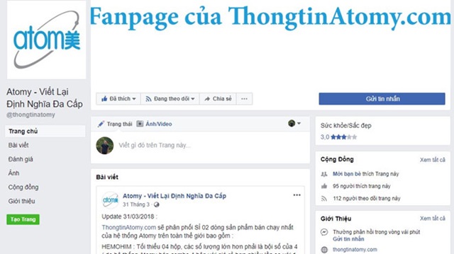 Quảng cáo bán sản phẩm Atomy có dấu hiệu kinh doanh đa cấp