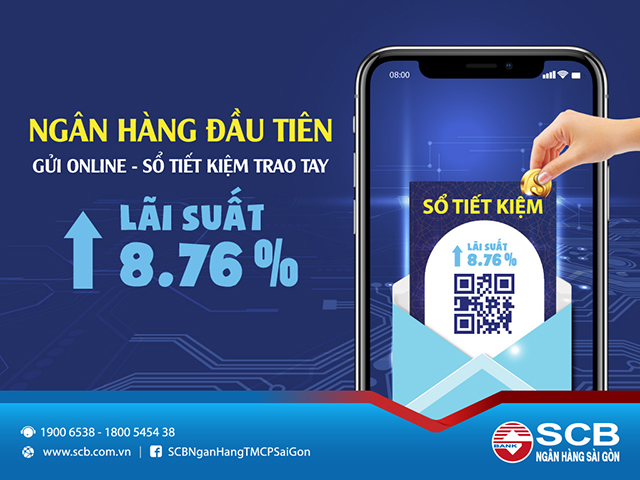 SCB là ngân hàng đầu tiên gửi sổ tiết kiệm qua email khách hàng