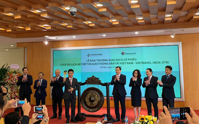 Cổ phiếu VTR của Vietravel tăng kịch trần ngày giao dịch đầu tiên