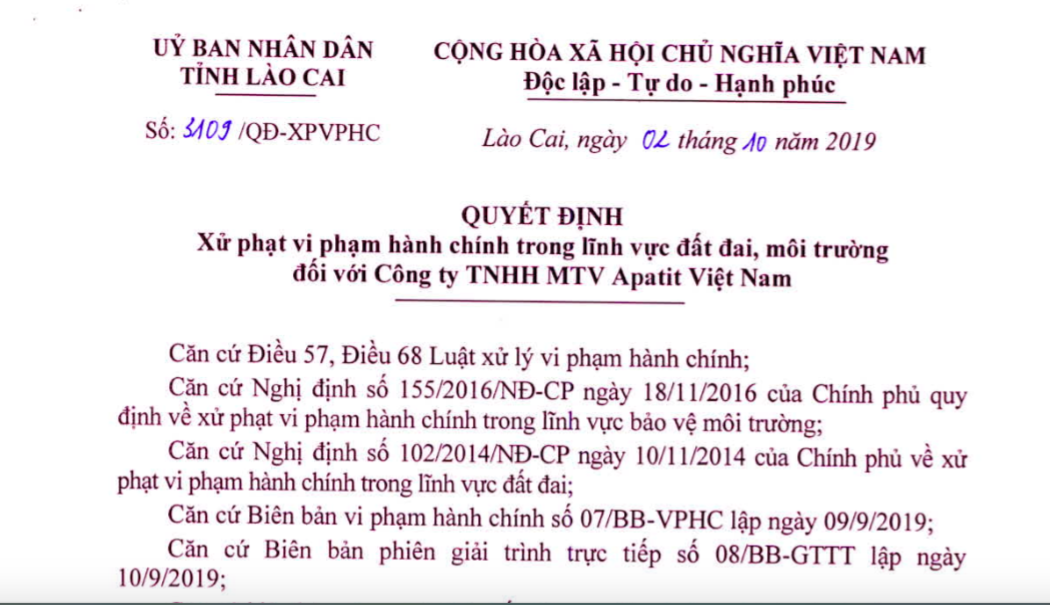 Chiếm hàng trăm ha đất trái quy định, một doanh nghiệp bị xử phạt 510 triệu đồng