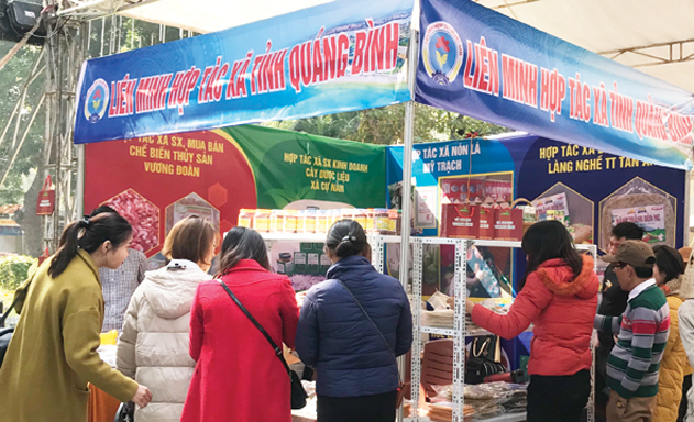Sản phẩm của HTX tỉnh Quảng Bình được ưa chuộng tại Hội chợ Xúc tiến thương mại HTX năm 2019