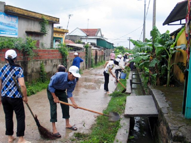 Môi trường trong sạch ở xã Đồng Lương