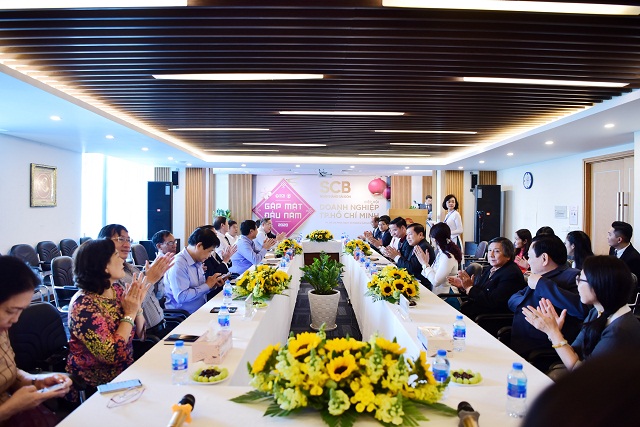 Hiệp hội doanh nghiệp Tp.HCM thăm chúc tết đầu xuân và làm việc tại SCB