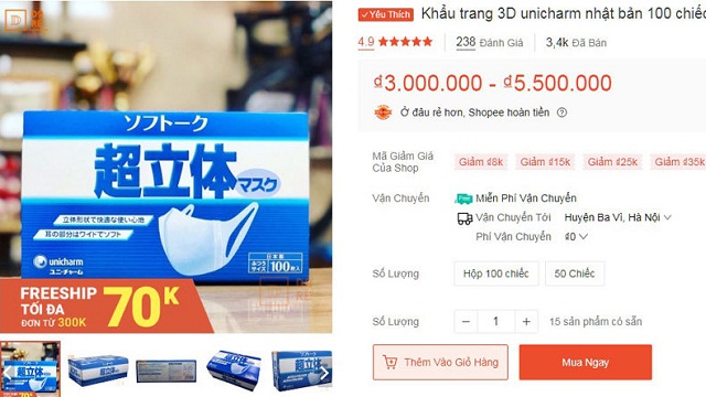 Hơn 30.000 gian hàng trên các sàn thương mại điện tử bị đóng cửa vì thổi giá khẩu trang, nước rửa tay