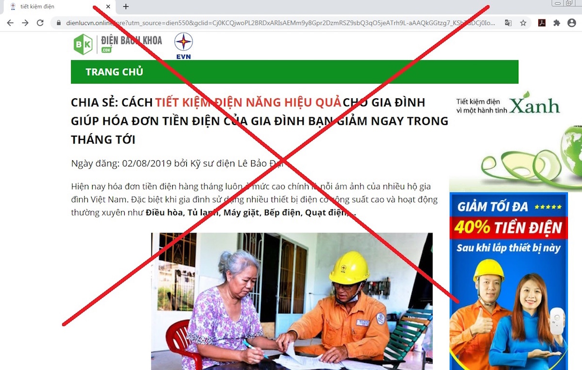 Giả mạo EVN bán thiết bị siêu tiết kiệm điện