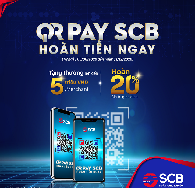Tận hưởng “QR Pay - SCB hoàn tiền ngay” dành cho khách hàng