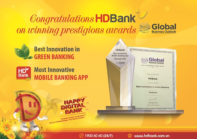 HDBank nhận giải Triển vọng Kinh doanh Toàn cầu năm 2020