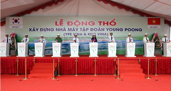 Khởi công nhà máy Tập đoàn Young Poong tại cụm công nghiệp Đồng Sóc