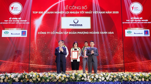 Tập đoàn Phenikaa và Vicostone tiếp tục được vinh danh Top 500 Doanh nghiệp lợi nhuận tốt nhất Việt Nam năm 2020