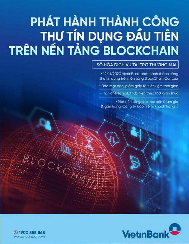 VietinBank phát hành thành công L/C đầu tiên ứng dụng công nghệ Blockchain