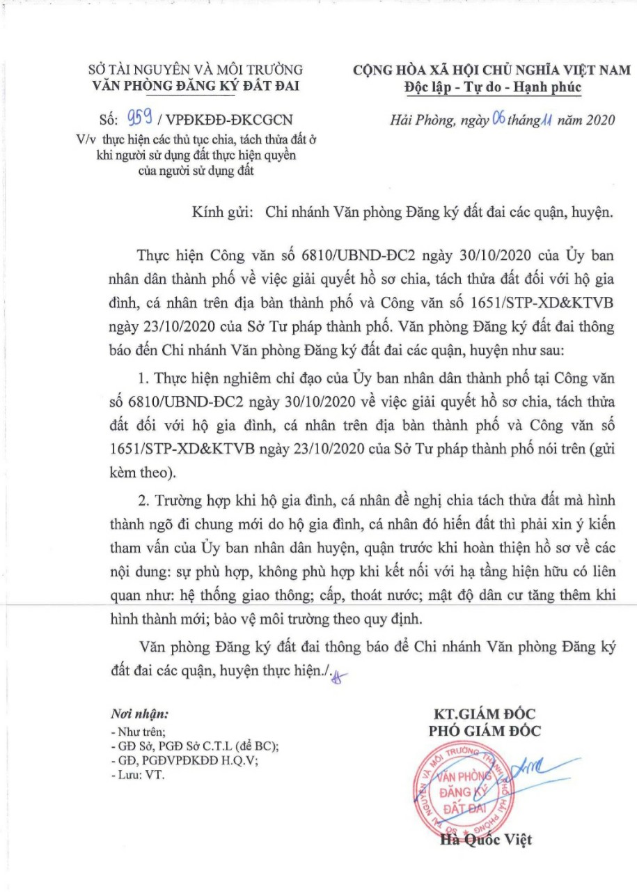 Tiếp loạt bài tách thửa đất ở cho công dân tại Hải Phòng: Sở TN&MT thêm văn bản 'lạ'