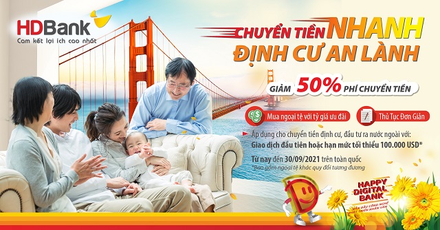 Chuyển tiền nhanh, định cư an lành cùng HDBank