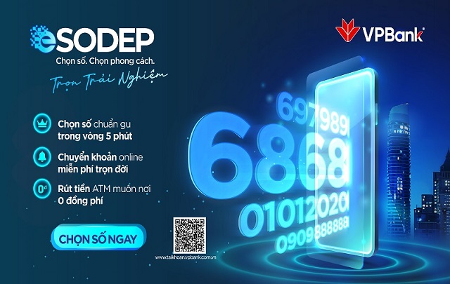 5 phút sở hữu tài khoản số đẹp VPBank, hoàn toàn trực tuyến và miễn phí
