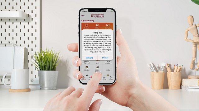 Agribank thông báo thay đổi chính sách dịch vụ nhận tin OTT biến động số dư trên ứng dụng Agribank E-Mobile Banking