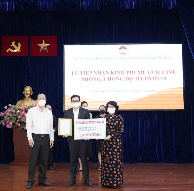SCB ủng hộ 50 tỷ đồng mua vaccine phòng chống dịch Covid-19