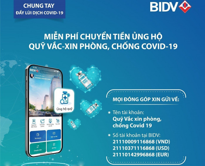 Chuyển tiền ủng hộ Quỹ vắc xin không cần nhớ số tài khoản