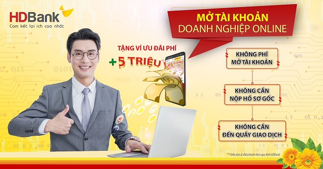 Mở tài khoản, vay online và nhận ưu đãi lãi vay từ HDBank