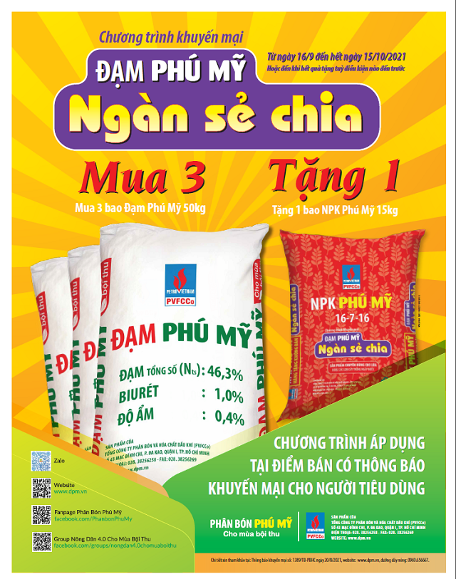 “Đạm Phú Mỹ - Ngàn sẻ chia” - Hơn 3.000 tấn phân bón trị giá hơn 30 tỷ đồng tặng bà con nông dân