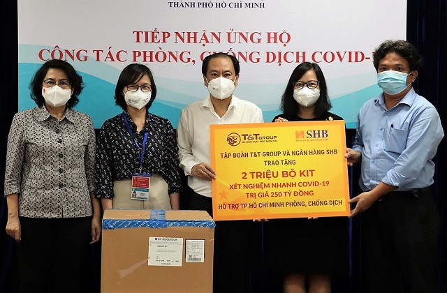T&T Group và Ngân hàng SHB trao tặng TP Hồ Chí Minh 2 triệu bộ kit xét nghiệm nhanh COVID-19 trị giá 250 tỷ đồng