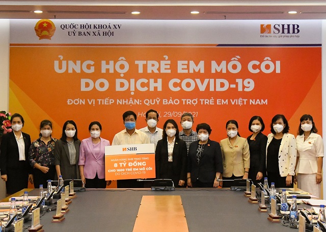 SHB ủng hộ 8 tỷ đồng cho trẻ em mồ côi do đại dịch Covid-19