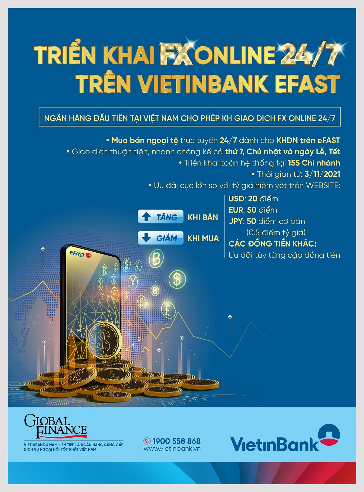 VietinBank - ngân hàng đi đầu về cung cấp dịch vụ mua - bán ngoại tệ trực tuyến tại Việt Nam