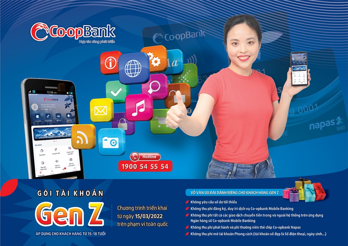 “Ưu đãi 5K” khi đăng ký Gói tài khoản GEN Z của Co-opBank