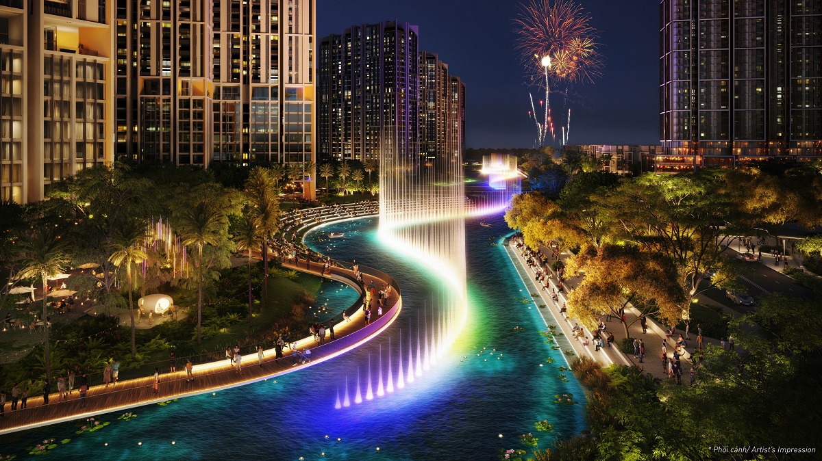Điểm thu hút đầu tư của The Global City: Vịnh tình yêu với nhạc nước khai trương cuối năm 2022