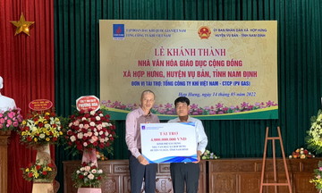 Tập đoàn Dầu khí Việt Nam và PV GAS khánh thành Nhà văn hóa giáo dục cộng đồng xã Hợp Hưng, huyện Vụ Bản, tỉnh Nam Định