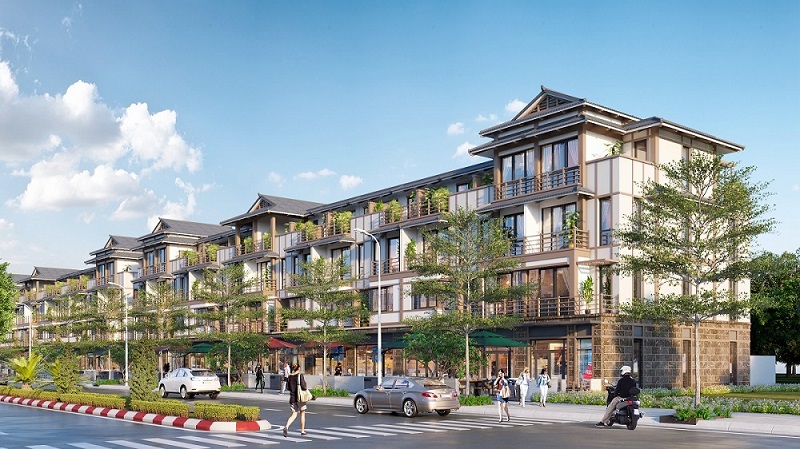 Long An xuất hiện shophouse mang phong cách kiến trúc Á Đông đặc sắc