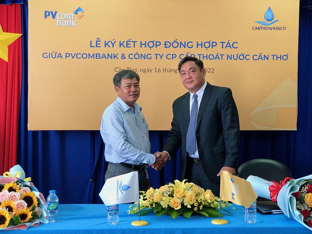 PVcomBank cung cấp dịch vụ thu hộ hóa đơn nước cho CanthoWassco