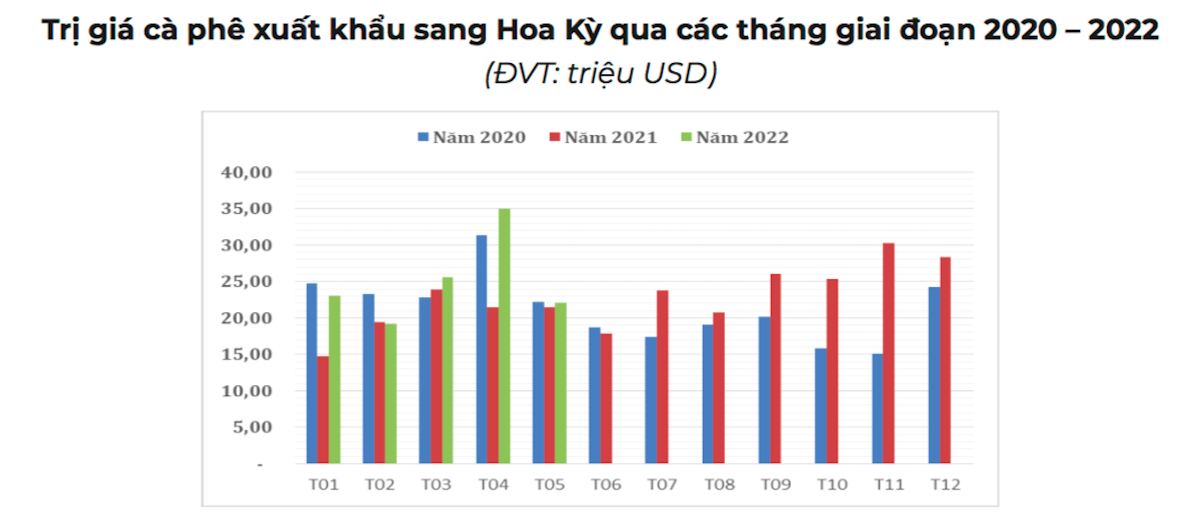 Thị trường Hoa Kỳ tăng mua cà phê từ Việt Nam, nâng thị phần lên 9,6%
