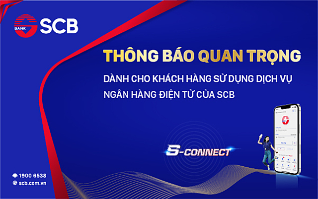 SCB thông báo chuyển đổi dữ liệu ngân hàng điện tử