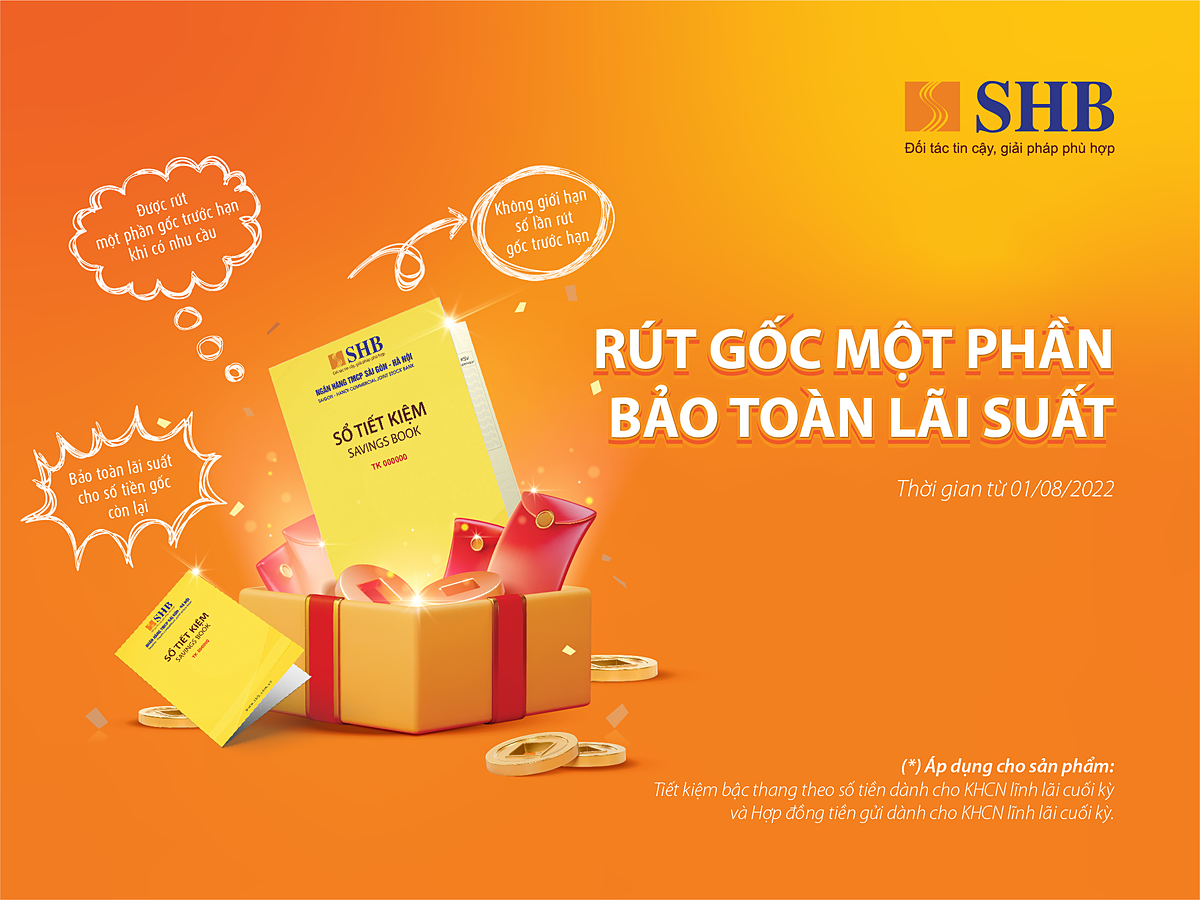 Từ tháng 8, người dân có thể rút gốc một phần tiền gửi trước hạn tại ngân hàng