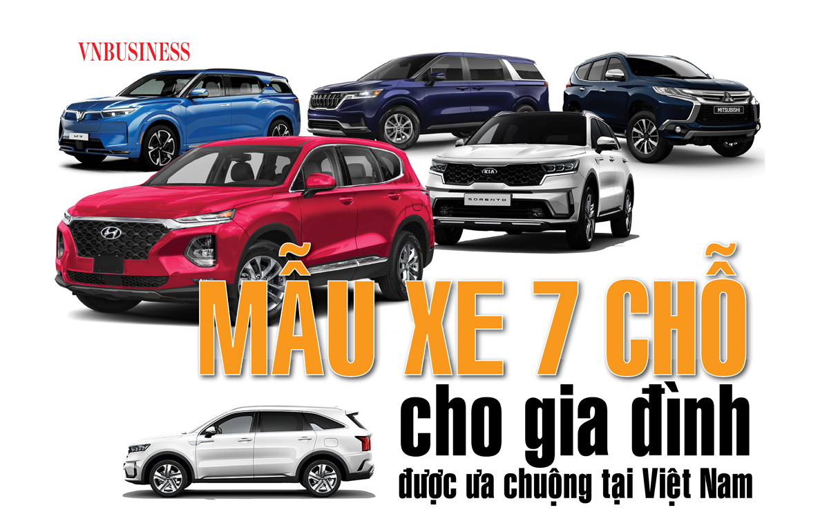 Mẫu xe 7 chỗ cho gia đình được ưa chuộng tại Việt Nam