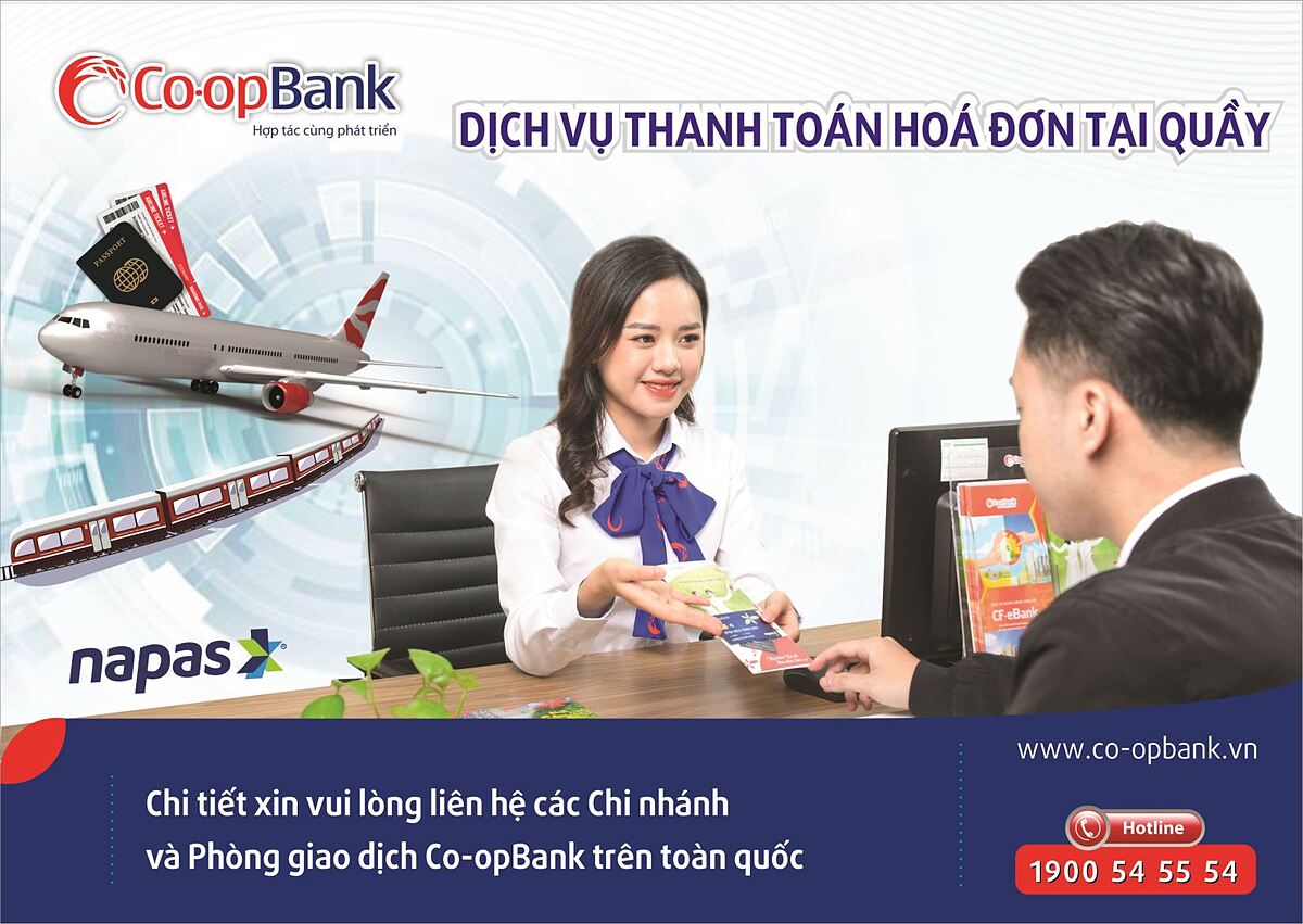 Co-opbank phối hợp với Napas triển khai dịch vụ thanh toán vé tàu và vé máy bay trả sau qua e-banking